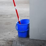 plastic, bucket, blue